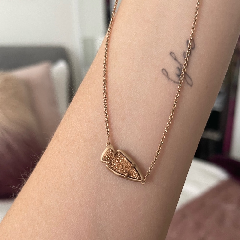 Kendra Scott Rose Gold Arrow Head Necklace